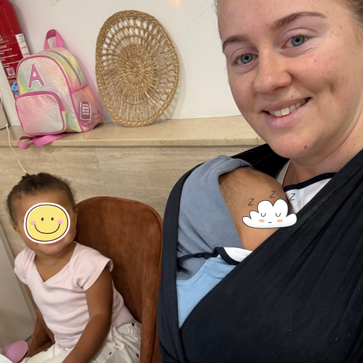 Two kids & their mum